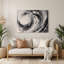 Lyrical Abstraction 43 Grey Metal Wall Art-1738982129
