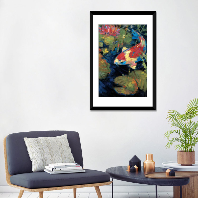 «Asian Serenity II», impression sur toile, H 32 po x l 24 po x P 1 po, Papier avec cadre noir, Blanc
