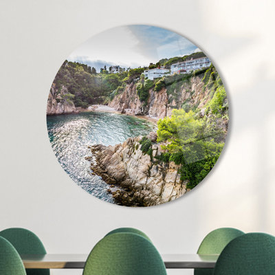 Stunning Spain Landscape Print On Tempered Glass Wall Art Featuring The Breathtaking Costa Brava Scenery