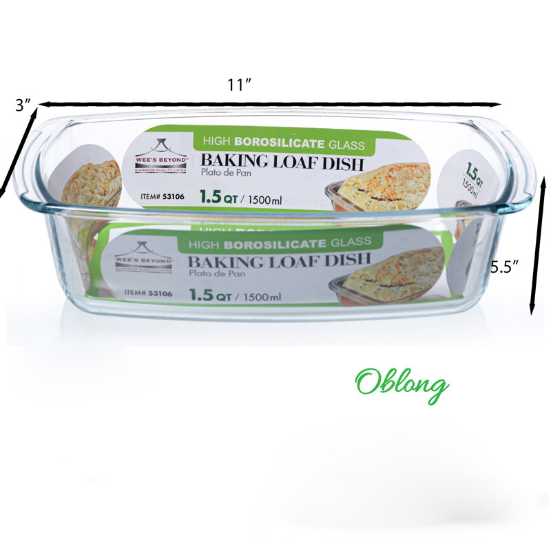 1.5 Quart Oblong Glass Baking Dish