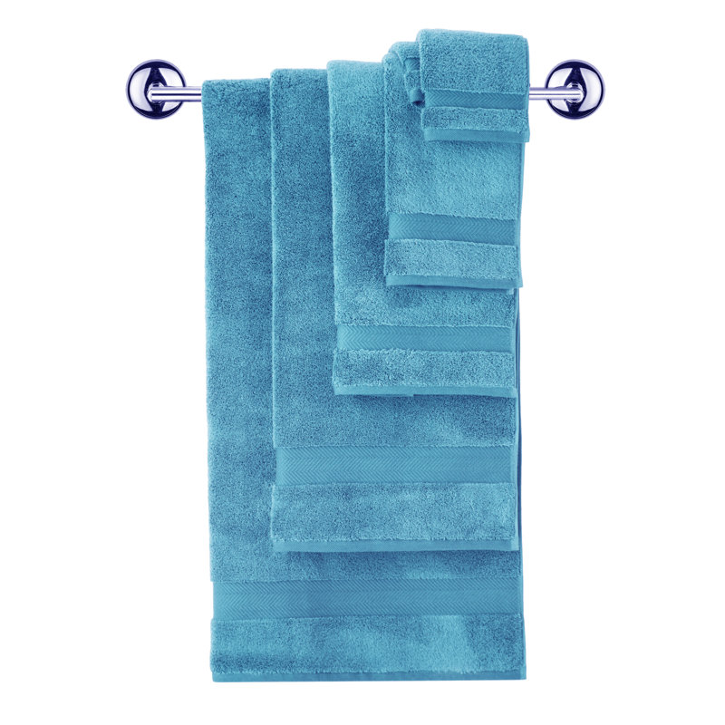 Hammack 6 Piece Turkish Cotton Towel Set, Aqua