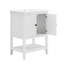 Meuble-lavabo moderne 24 po avec lavabo en céramique, armoire avec tablette ouverte
