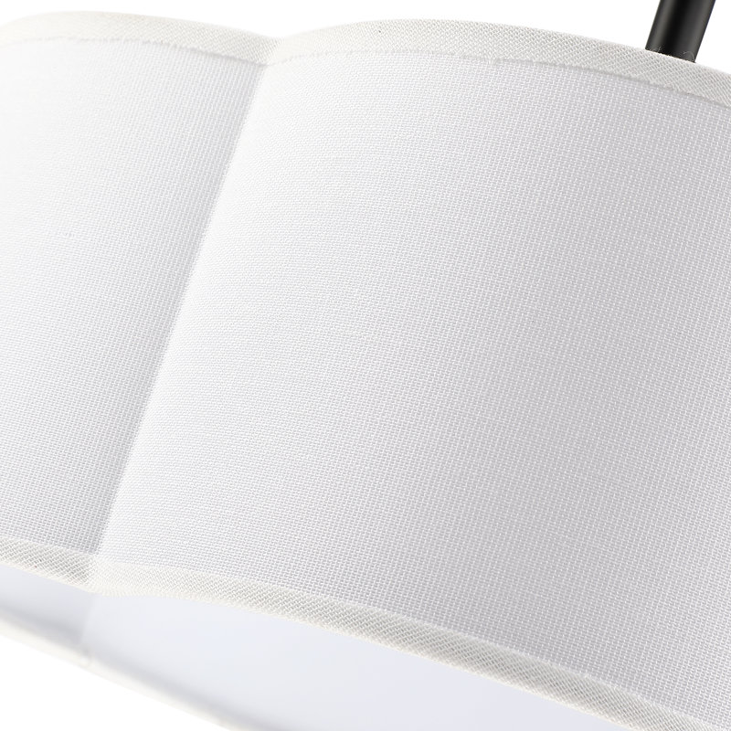 Verwood Fabric Semi Flush Mount, Black