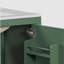 Lavabo de salle de bain vert de 30 pouces avec cuve simple, comptoir combiné sous l'évier, armoire de rangement de salle de bain avec 2 portes et 1 tiroir, rangement multifonctionnel à fermeture en douceur