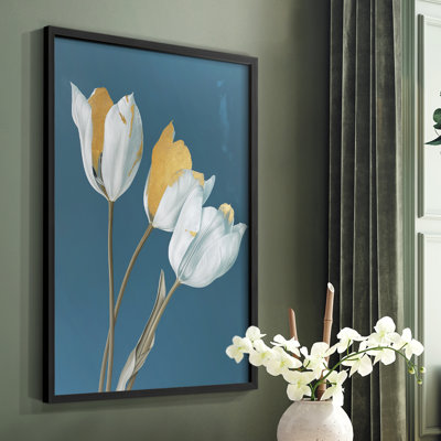 FLORAL Series CL - reproduction encadrée de qualité supérieure - prête à être accrochée - aucun clou requis