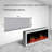 Litedeer Homes Latitude II ZEF48X 48" Smart Electric Fireplace | Ultra-Slim Wall Mounted & Recessed White Frame| HD Multi-Flame, Breathing Logs, App Control-93784672