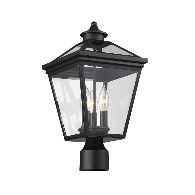 Manwe 1 -Light 17.5" H Hardwired Lantern Head in Black, Black
