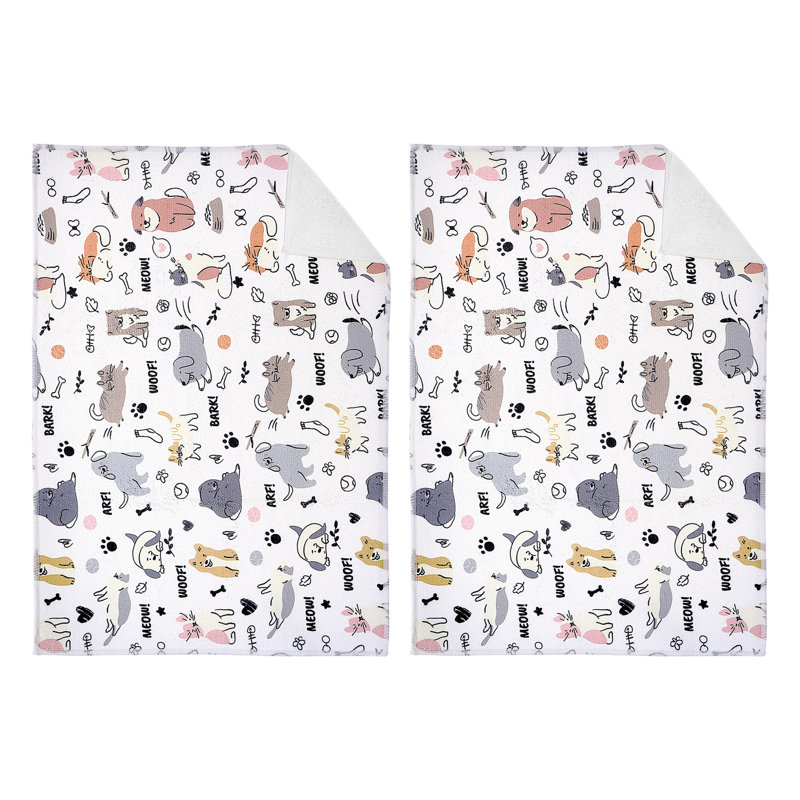 Tapis de séchage en microfibre pour chien et chat - ensemble de 2