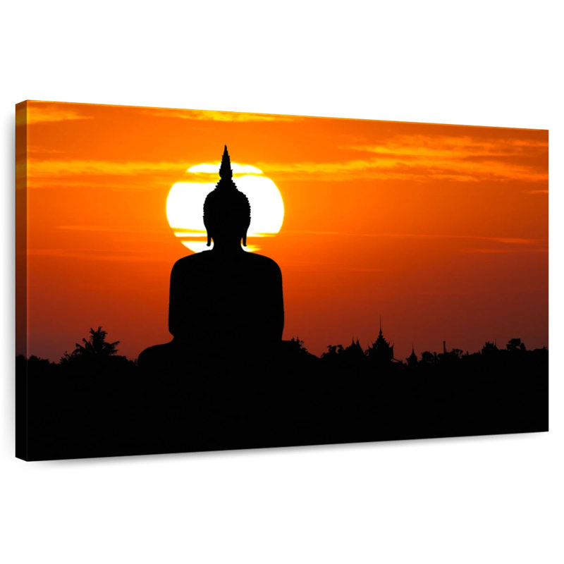 Silhouette de Bouddha géant Kerrick, H 24 po x l 36 po