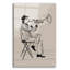 Art mural en verre épique «Trumpet Man» par Andreas Magnusson, 12 po x 16 po