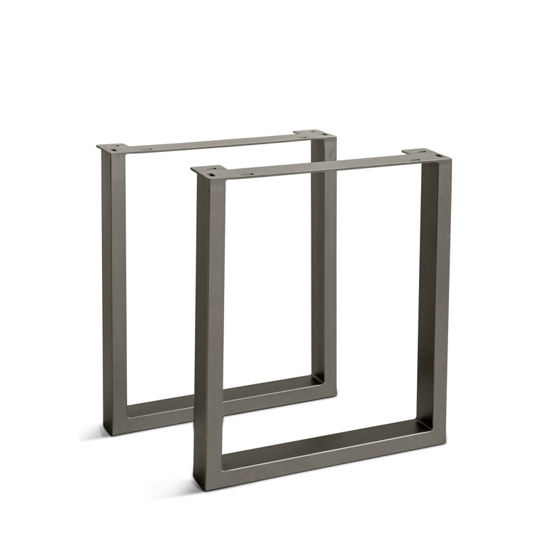 U Dining 28.5" Rectangular Table Base, Pewter