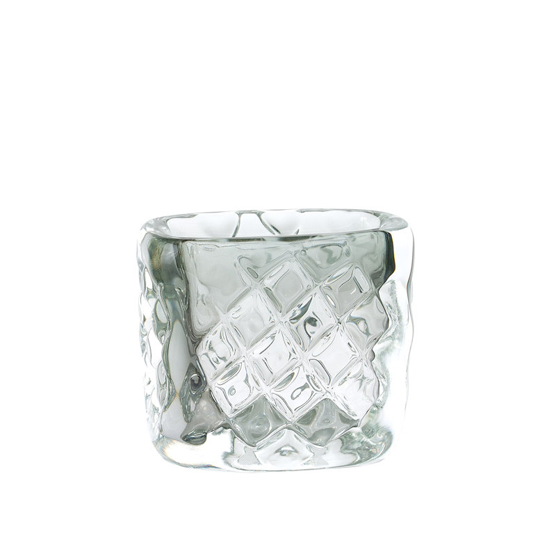 Glass Table Vase, Gray