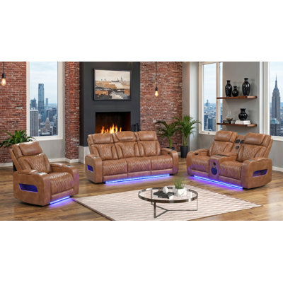 Skyline (Brown) 3-Piece Power Reclining Sectional