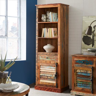 Zeyla 185cm H x 60cm W Solid Wood Standard Bookcase
