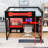 Full Loft Bed With Light Strips, USB Ports, Desk, Shelves And Pegboard-482751461