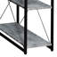 Bureau rectangulaire gris et noir avec étagères de rangement - Organisé et fonctionnel pour les espaces de bureau - Matériaux de qualité - Bureaux élégants