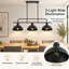 Lustre linéaire noir à 3 lumières Aalim avec hauteur réglable