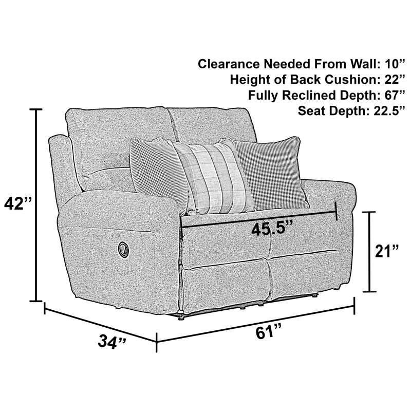 Causeuse inclinable Aneeta, Beige, Courant