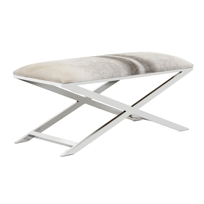 Banc rembourré - gris