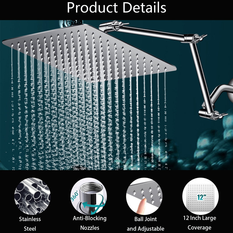 Luxurious Dual Shower Head Combination, Chrome