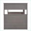 Lit superposé double en bois de pin avec lit gigogne simple - gris brossé, peu encombrant Convertible