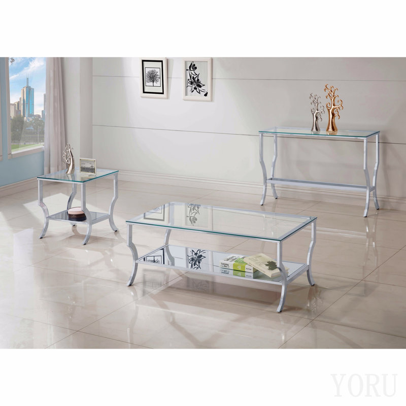 Table basse chromée