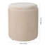 37.5cm Wide Velvet Cylinder Striped Standard Ottoman-1343830866