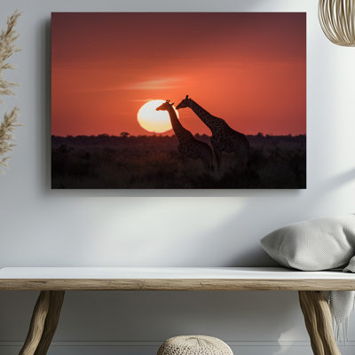 Toile dans la tranquillité de la savane africaine au crépuscule
