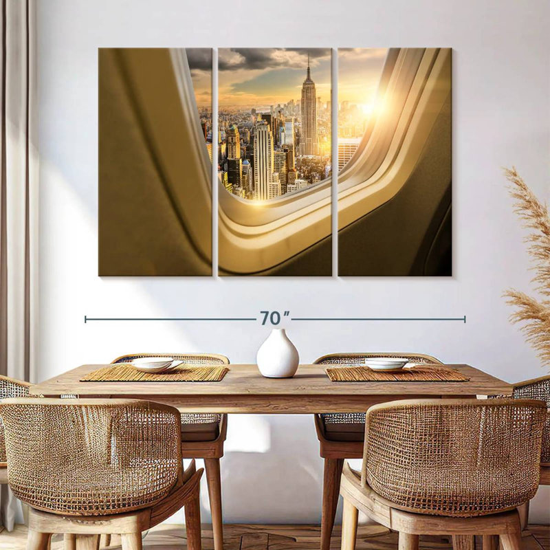 Sireci NYC Plane Window View, 42" H x 65" W