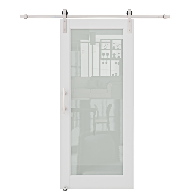 Porte de grange coulissante en bois manufacturé 80 po, 36 po x 80 po