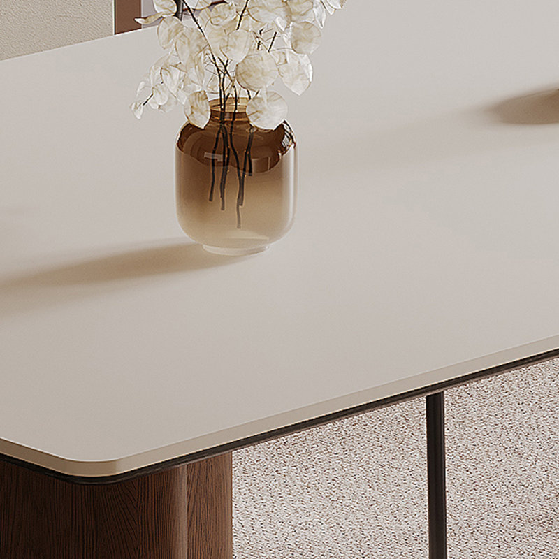 Durable Rock Plate Dining Table Sets., 29.53"H x 62.99"L x 31.5"W