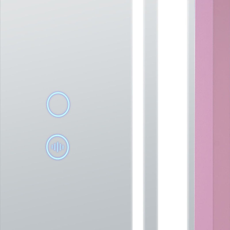 Barbie RGB Full Length Makeup Mirror with Integrated Strip RGB LED Light, Soft-Touch Sensor Switch