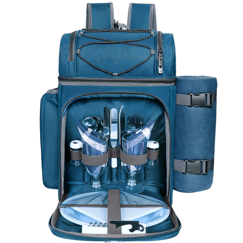 Fleur De Lis Living Backpack Cooler in Blue