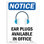 Bouchons d'oreille disponibles