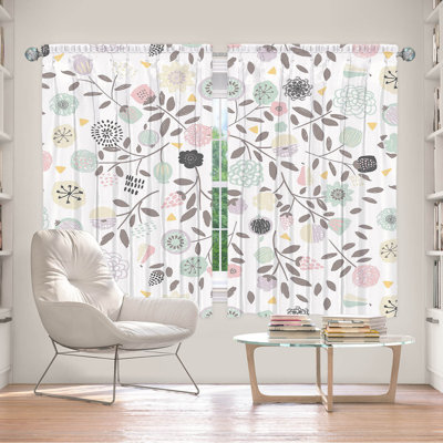 Paire de rideaux obscurcissant en polyester Damek