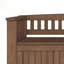 Banc de rangement en bois massif Acadian de 48 po de largeur avec couvercle relevable et rangement spacieux-292839267-292839265