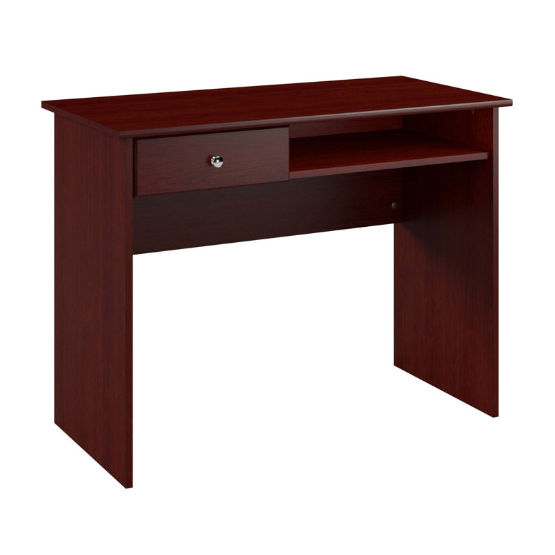 Burham 40" W Rectangle Small Space Writing Desk, Harvest Cherry