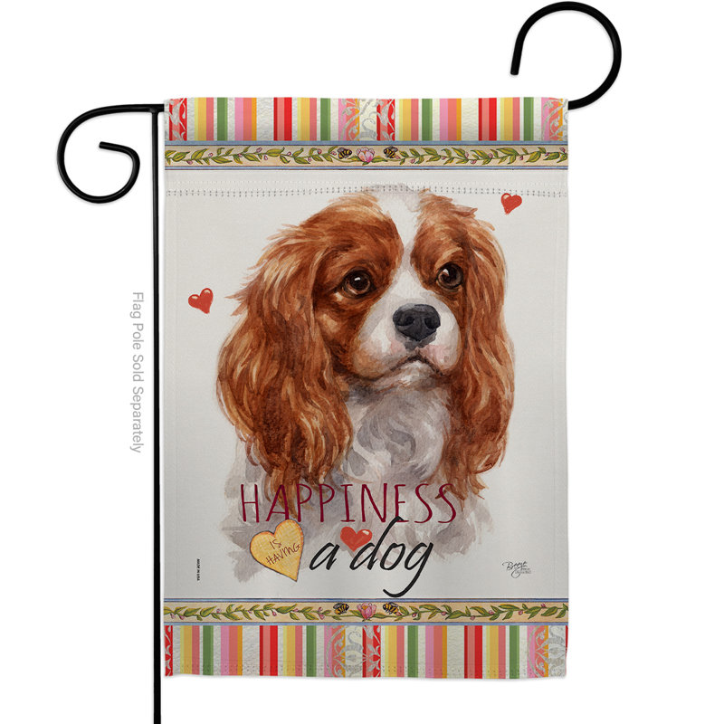 Coussin décoratif à 2 faces en polyester 20 x 13 po Bulldog Happiness-impressions Drapeau pour la maison, Épagneul cavalier