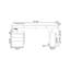 Bureau rectangulaire en bois manufacturé blanc + acier avec 4 tiroirs-438782401-438782407
