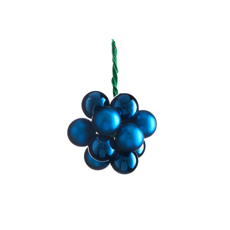 11cm Solid Colour Plastic / Acrylic Bauble, Navy Blue