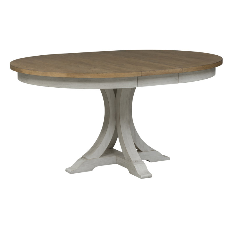 Xochitl Extendable Pine Round Dining Table