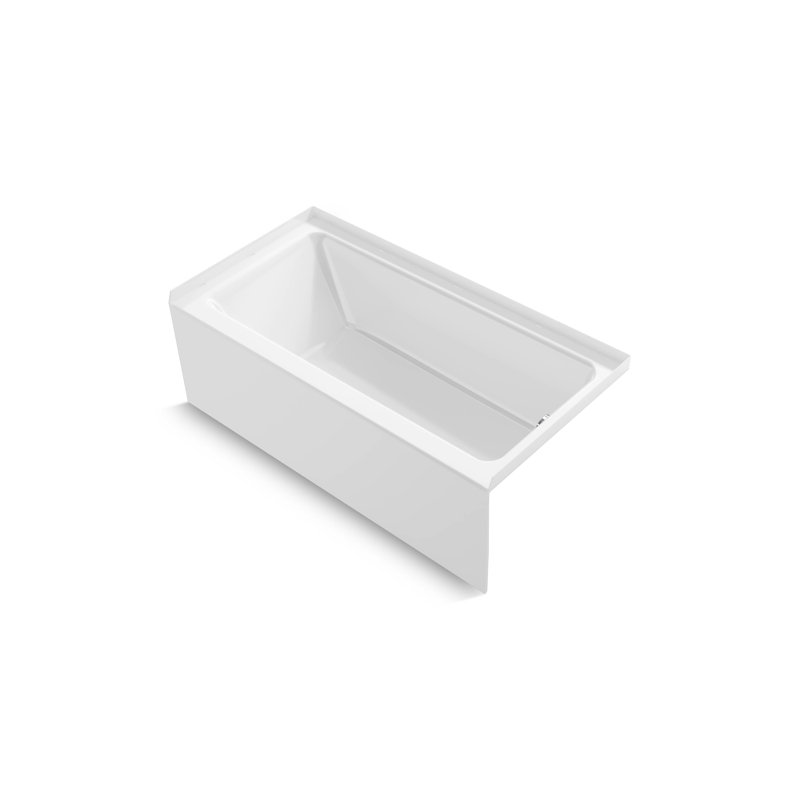 Forum 60 In. X 30 In. Above-Floor-Drain Vikrell Alcove Bath Right Drain