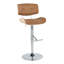 Tabouret de bar réglable Lombardi Mid-Century avec similicuir pivotant gris par Lumisource - ensemble de 2-1744984079-1744984078