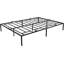 Structure de grand lit plateforme en métal avec lattes en acier renforcé - Silencieux, aucun sommier nécessaire, rangement sous le lit-2047560054