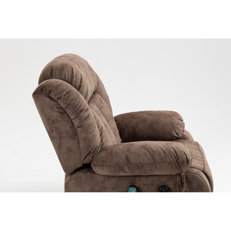 Fauteuil inclinable Wade Power Lift avec massage, chauffage et port USB, Brun