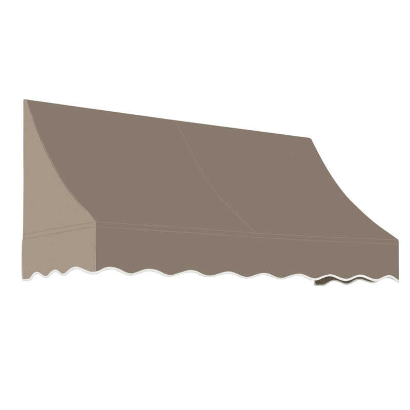 Auvent fixe en tissu acrylique Awantech Nantucket, H 44 po x l 76,5 po x P 36 po, Taupe