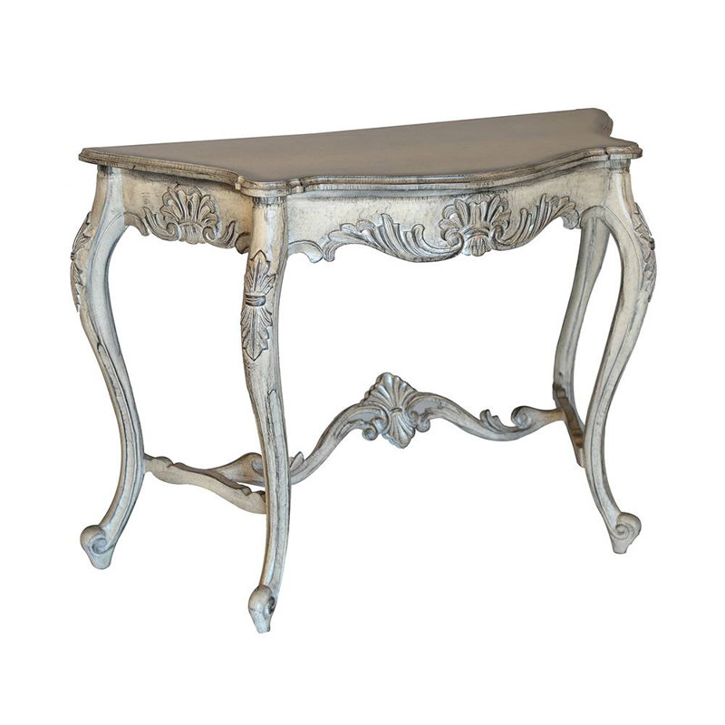 Console murale traditionnelle Louis XV, Argent, Argent