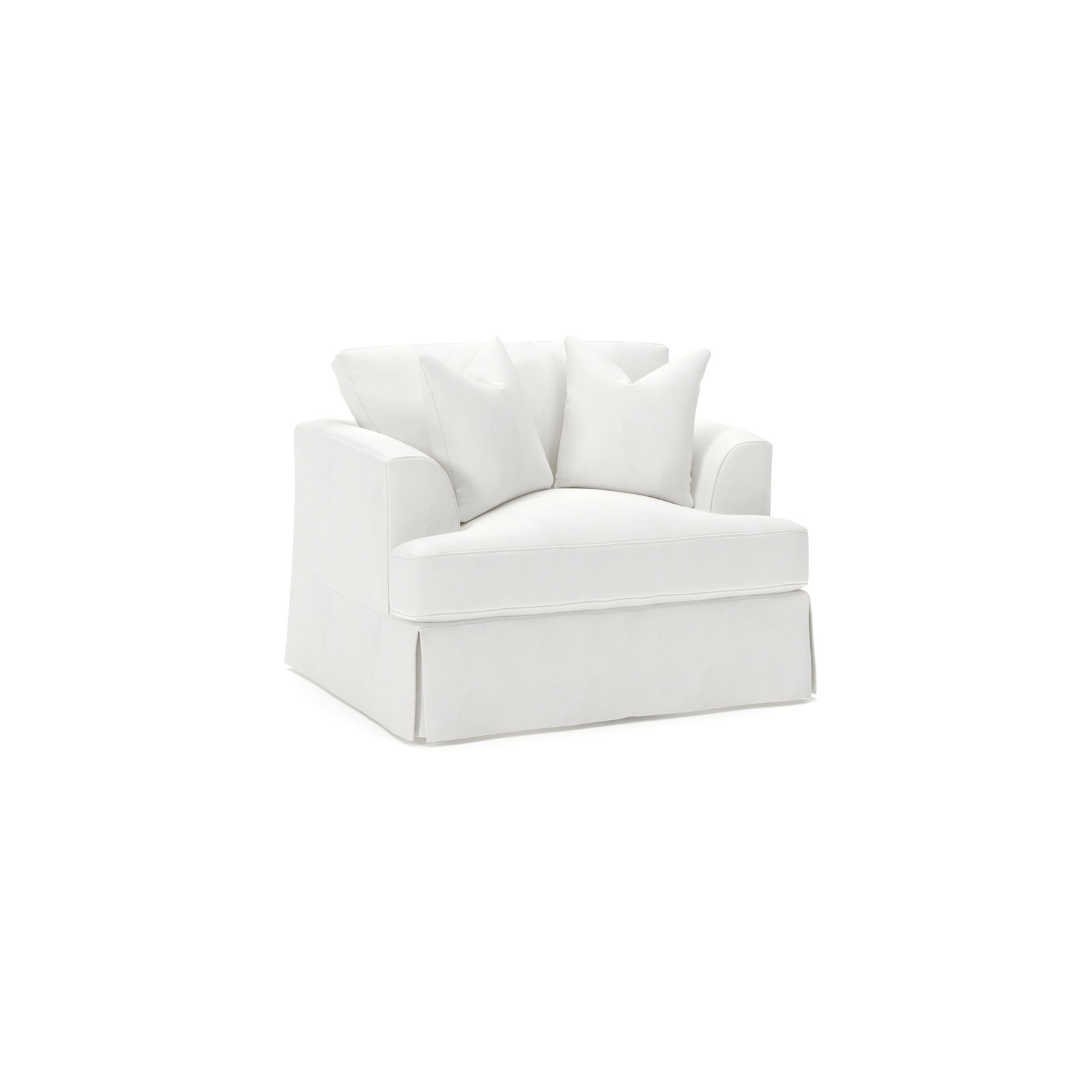 Lucia Armchair - Custom Upholstery by Wayfair™, Classic Bleach White Twill