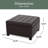 Upholstered Tufted PU Leather Storage Ottoman