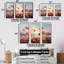«Wildflowers Beach Sunset - Wildflowers», ensemble de reproduction d'art mural-107740441-107740446
